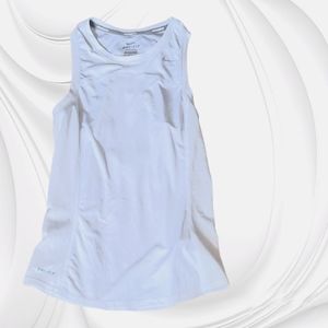 NIKE dri-fit running top white